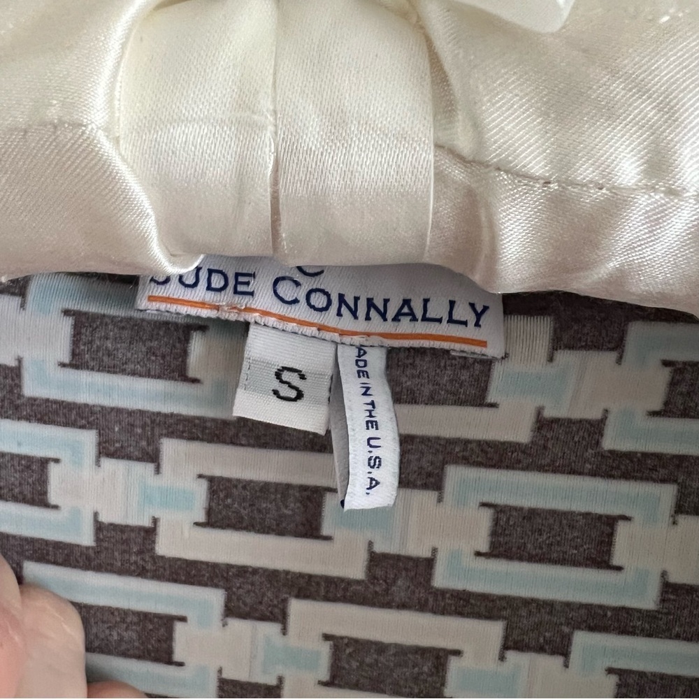 Jude Connally Multicolor Geometric Collared Stretchy Business Workplace Dress S - Picture 4 of 4